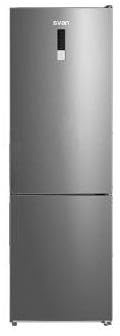 Svan Frigorífico Combi Inox, 2 Puertas SC188603ENFDX, Capacidad 86 Litros, No Frost, Multi Air Flow, Bajo Nivel Sonoro, Puerta Reversible, Clasificación Energética E