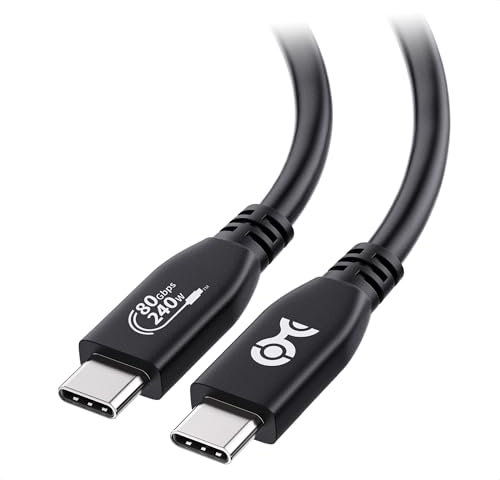 Cable Matters [USB-IF-zertifiziert] 80 Gbps USB 4 Kabel 1,2m, unterstützt bis zu [8K@120Hz/4K@480Hz Video, 240W Laden, 80 Gbps Datenübertragung] USB4-Kabel, Schwarz, kompatibel mit Thunderbolt 4