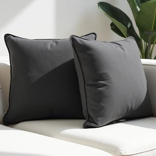 Sofakissen 50x50 cm 2er Set – weiche, prall gefüllte Couchkissen mit Bezug | Weiche Dekokissen für Sofa & Couch · prall gefüllt inkl. Bezug · Wohn- & Schlafzimmer · Bezug waschbar · OEKO-TEX