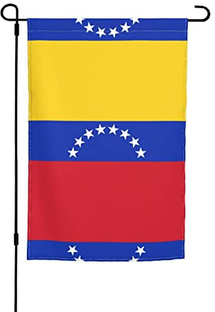 Bandera de Venezuela elegante bandera de jardín de 12 x 18 pulgadas, bandera para decoración de patio y jardín