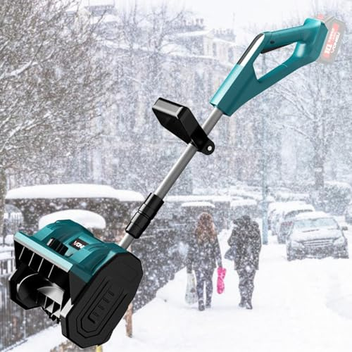 Pala Quitanieves Eléctrica Inalámbrica De Mano, Soplador De Nieve Eléctrico Inalámbrico, Quitanieves Eléctrico, Con 2 Baterías/Cargador/La Longitud Del Poste Se Puede Ajustar,A