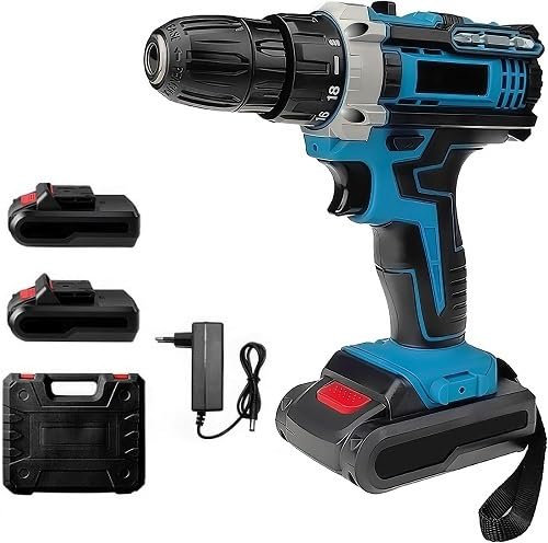 SVE Taladro Atornillador Inalámbrico 21V con 2 Baterías Recargables y Luz LED – Potencia, Precisión y Versatilidad