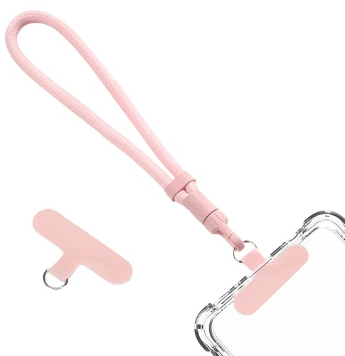 DIPZO Adjustable Phone Wrist Strap, Anti Theft Phone Strap, Universal Wrist Lanyard for iPhone, Keys, Phones, and Bags (Pink)