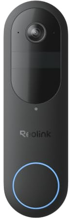 Reolink Akku Türklingel mit Kamera (2. Gen), 2K 4MP, 1:1 Kopf‑Fuß‑Ansicht | Kabellos, 2,4&5GHz Wi-Fi, Lokalspeicher & KI-Erkennung ohne Monatsgeb, Rich-Notification, Videoanruf, Manipulationsschutz