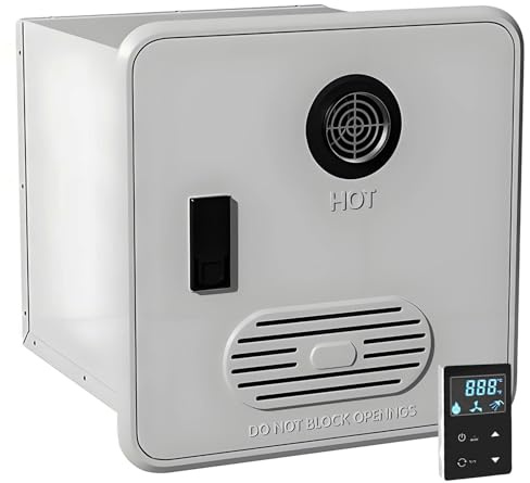 LYAYYDS Chauffe-Eau instantané pour Camping-Car, 12 V CC et Propane, avec télécommande, pour Ouverture de 15 x 15 Pouces, 55 000 BTU, Remplacement Direct pour Camping-Car.