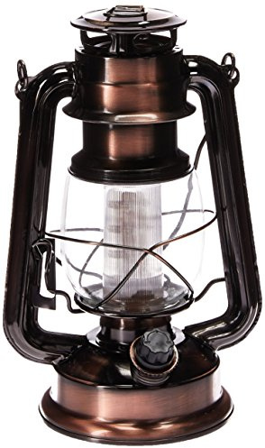 NorthPoint 190462 12 LED Vintage Style Outdoor Lighting Lantern for Multi Purpose Use, Copper