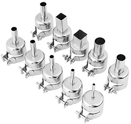 10Pz / Set Kit di Ugelli della Pistole di Calore per Attrezzi di Riparazione di Saldatura a Pistola ad Aria Calda