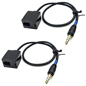 baolongking Headset Buddy - Cavo adattatore per cellulare da RJ9 4P4C femmina a maschio da 3,5 mm per Cisco, Avaya, 30 cm, confezione da 2