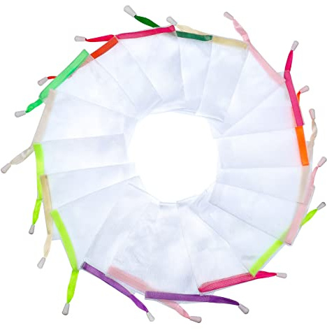 tao pipe 20 Stück Seifenbeutel Nylon, Seifensäckchen | Kordelzug Seife MeshTasche Schaumnetze für Baden Gesichtsreinigung Werkzeug, Körper Peeling