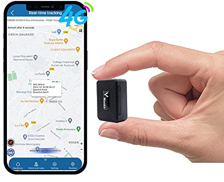 Winnes Mini GPS Tracker 4G Mit Starkem Magneten - Echtzeit Positionierung Anti-Lost Locator für Geldbörse, Tasche, Dokumente, Kinder, Fahrzeuge - Freie APP TK913