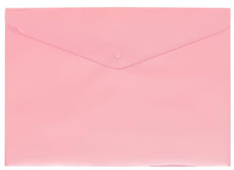 Grafoplás Kunststoffumschlag mit Klickverschluss, Folio-Format, weich, transparent, 33,4 x 23,5 cm, perfekt für Schul-, Heim- und Bürodokumente, A4 und Folio