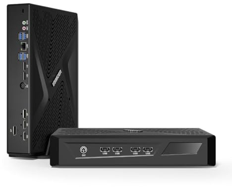 ESIMOER Mini PC de Jeu, Win 11 Core i5-12450H RTX 3050 6 Go GDDR6, 32 Go RAM DDR4 512 Go SSD NVME, Mini PC de Bureau à Quatre Écrans 8K, WiFi6, BT5.2, 8 USB, Gigabit Ethernet
