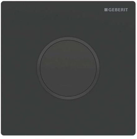 Commande d'urinoir Geberit avec déclenchement électronique de la chasse d'eau, à piles, plaque de recouvrement de type 10, 116.035.16.1, Couleur: noir mat