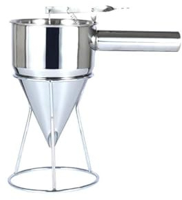Less Stahl-Kolbentrichter mit Ständer, Küchen-Backtrichter, Teigspender, Saucen-Creme-Trichter für die Bäckerei zu Hause (Fyduno7wufqa5ge-10131142)