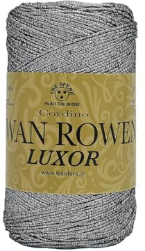 CORDINO SWAN ROWEN LUXOR 50% COTONE RICICLATO 50% LUXOR, 200GR - 200MT (GRIGIO)