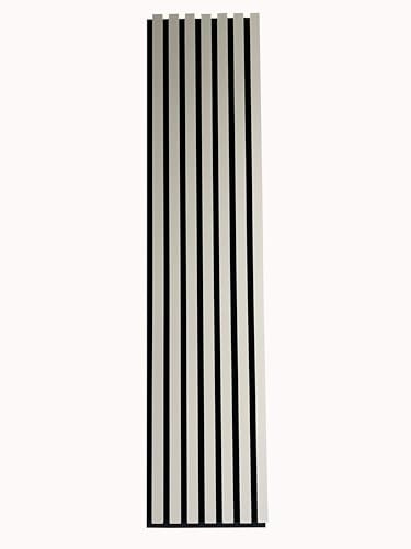 MEBANO. Gris Sable Lot de 4 Panneaux Acoustiques sur Feutre Noir 30x132 cm Panneaux Muraux Acoustiques Absorption Sonore et Décoration Murale élégante Panneaux Muraux en MDF