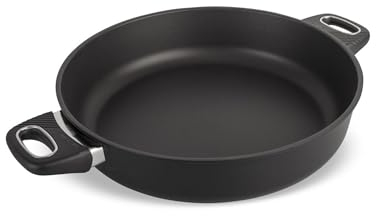 Original Gundel GUSS-KASSEROLLE INDUKTION, Servierpfanne mit hohem Rand Ø 32 cm, Höhe 7,5 cm, BIOTAN-Oberfläche, backofenfeste Griffe