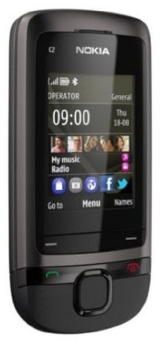Nokia C2-05 - Telefono cellulare con tastiera a scomparsa, 64 Mb, colore: Grigio