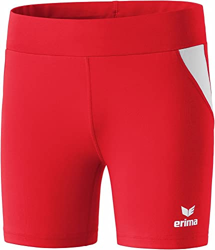 Erima Damen Shorts Tight, Rot/Weiß, 38, 829405