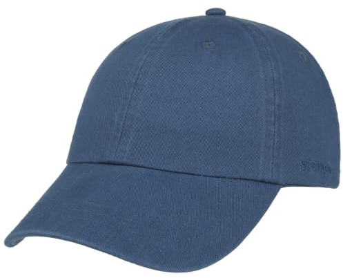 Stetson Rector Basebollkeps – Keps för dam/herr – Solskydd i bomull (UV-skydd 40+) – Bomullskeps, justerbar storlek (55–60 cm) – Baseballkeps sommar/vinter, Kungsblå, En Storlek