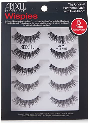 ARDELL 5 Pack Demi Wispies Künstliche Wimpern Black, 25 g