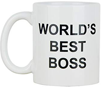 KINOEE Dunder Mifflin The Office World's Best Boss Kaffeetasse, 325 ml, lustige Keramik-Kaffeetasse, Geschenkidee
