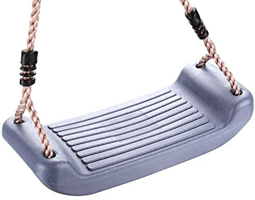 Schaukelsitz aus Kunststoff, Kinder-Brettschaukel, für Spielplatz im Garten Kinderspielhaus, Schaukelgestell Zubehör Schaukelbrett (grau)