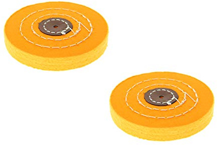 Utoolmart Polierscheiben, 100 mm, Baumwolle, für feines Polieren von verschiedenen Gold- und Silberschmuckstücken, 2 Stück