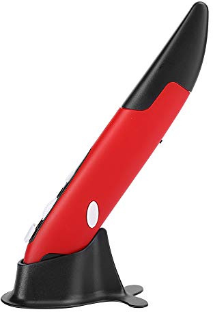 Lápiz Capacitivo Ratón Inalámbrico,USB Lápiz Óptico Mouse de Computadora Universal,Ratón Lápiz Inalámbrico Vertical Innovador Personalizado para 7/8/Vista/XP/2000/Android/Linux/OS X(Rojo)