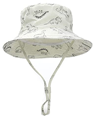 Magwave Unisexo Bebé Niña Niño Sombrero de Sol Verano Algodón Ajustable Pescador Gorra Protección de Sol Anti UV para Exteriores UPF 50+
