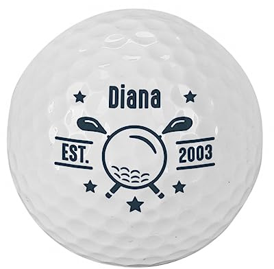 Herz & Heim® Golfball mit Namen personalisert / 3er Pack/Golf-Geschenk Sterne