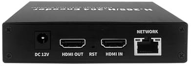 EXVIST H.265 1080P HDMI Video Encoder mit Loopout, HDMI zu RTMP Encoder mit SD Kartensteckplatz max. 128 G, DDNS HTTP RTMP RTSP TS UDP für IPTV Live Streaming auf YouTube Facebook Vimeo