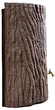 Serbatoio per acqua piovana Evergreen Lite, 300 litri, colore marrone, in materiale resistente ai raggi UV e alle intemperie, serbatoio dell'acqua con coperchio a prova di bambino e connettori in