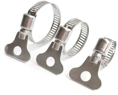 NOQUKA 15-Pack Mixed Pac Key-Type 304 Stainless Steel Worm Gear Hose Clamps, Fuel Pipe Clamps for Automobiles, Pipelines and Mechanical Application， 5 pieces of each size(6-12mm, 13-19mm, 18-32mm)