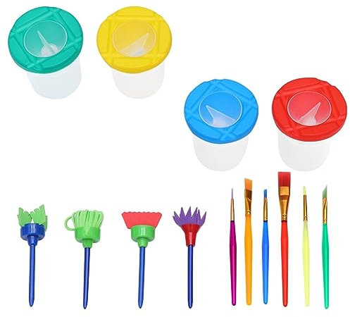 ifundom 1 weinachtsgeschenke Kinder Kinder malstifte Kinder Kid Toys Tasse mit Deckel Malwerkzeuge selber Machen Malsets für Kinder einstellen Bleistifteimer Bürste