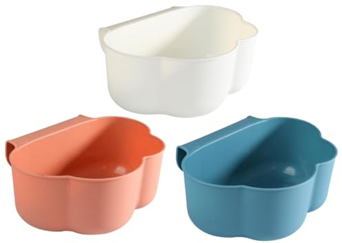 WATIIFUFU 3pezzi Bidoni Rifiuti Sospesi Per Cucina Design Nuvola Contenitori Porta Immondizia Leggeri in Pp Organizzatori Differenziata Per Armadi e Spazi Ridotti Colori Blu Bianco Rosa