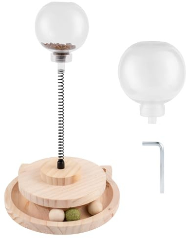 Jouet Chat, Jeu Chat Interactif Boule de Nourriture pour Chien Chats, Jouet Intelligent Vacillant pour Chien, Distributeur de Friandises, Boules de Friandises Interactives pour Manger Lentement
