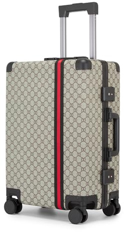 VH&GRED Fashionable & Durable Leather Suitcase - Lightweight Large Travel Luggage for Women with 4 Spinner Wheels, TSA Lock, Water-Resistant Elegant Design