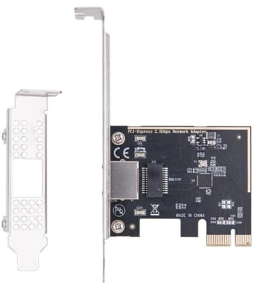 Adaptateur réseau PCIe 2,5 Gbps RTL8125BG 2,5 Gbps/1000/100/10 Mbps Ethernet Carte RJ45 Contrôleur avec carte Gigabit PCIe pour le streaming