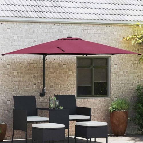 Générique Parasol de Jardin Rouge Bordeaux 248.5 x 247.5 x 160 cm Tissu,Maison & Jardin,Pelouses & Jardins,Vie en extérieur,Parasols & voiles d'ombrage,Rouge,9.8 KG,42003255