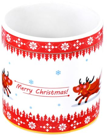 Hemobllo Pot pour Bonsai Céramique Pot de Fleurs Charnu Succulentes à Motifs de Noël sans Plante