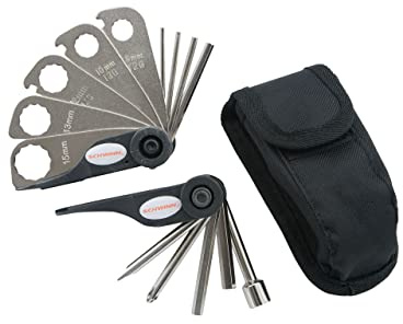 Schwinn 18-Function Multi-Tool Repair Kit, Multi-Purpose for Bikes, Easy-to-Carry Tool Kit, Portable and Convenient Design, Includes Wrench Sockets, Screwdrivers, and Tire Levers, Bicycle Essentials