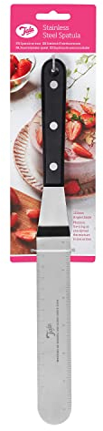 Tala Großes Schräges Palettenmesser aus Edelstahl, Spatelform zum Servieren und Dekorieren verschiedener Lebensmittel, spülmaschinenfest und BPA-frei