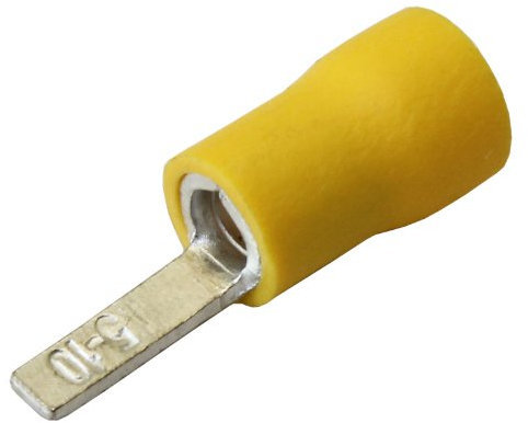 All Trade Direct 100 x Yellow 2.8mm Flat Blade Insulated Wire Connector Electrical Crimp Terminal