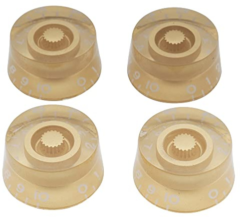 Musiclily Metrisch Gitarre Knöpfe Potiknöpfe Speed Knobs Volume Tone Potikopf für Epiphone Les Paul SG Import E-Gitarre,Gold (4 Stück)