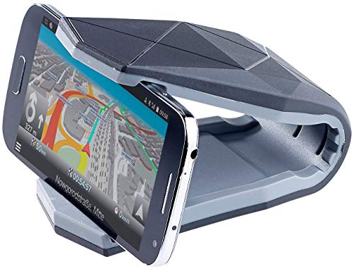 PEARL Auto Handy Halterung: Universelle Kfz-Smartphone-Halterung mit Klammer, bis 15,2 cm (6 Zoll) (Auto Handyhalter, Handyhalterung zum Schrauben, Navigationsgerät)