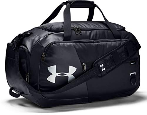 Under Armour Undeniable Duffel 4.0 MD, geräumige Sporttasche, wasserabweisende Umhängetasche Unisex, Schwarz (Black / Black / Silver) , One Size