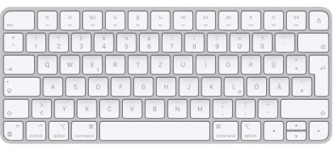 Apple Magic Keyboard: Bluetooth, wiederaufladbar. Kompatibel mit Mac, iPad oder iPhone; Deutsch, Silber