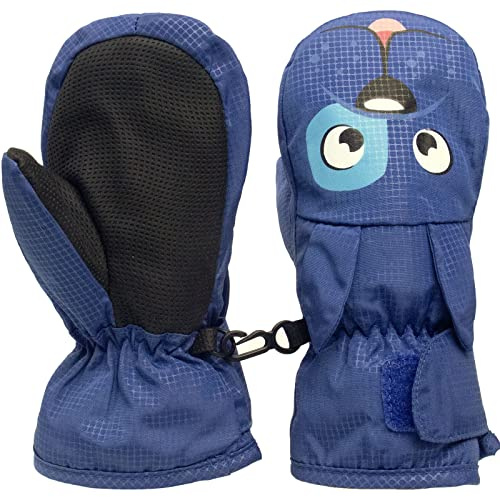 JAMUILS Bébé Moufles Enfants, Gants de Ski pour Enfants, Thermique Imperméables et Antidérapant, pour Garçons Fille Sports de Plein air en Hiver