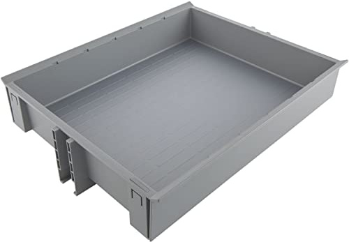 NINKA 5801.93 71055 Küchenschrank Einsatz für Vauth Sagel Larder KB400, Einhängeschale Korb ohne Reling, Kunststoff alugrau, Silber
